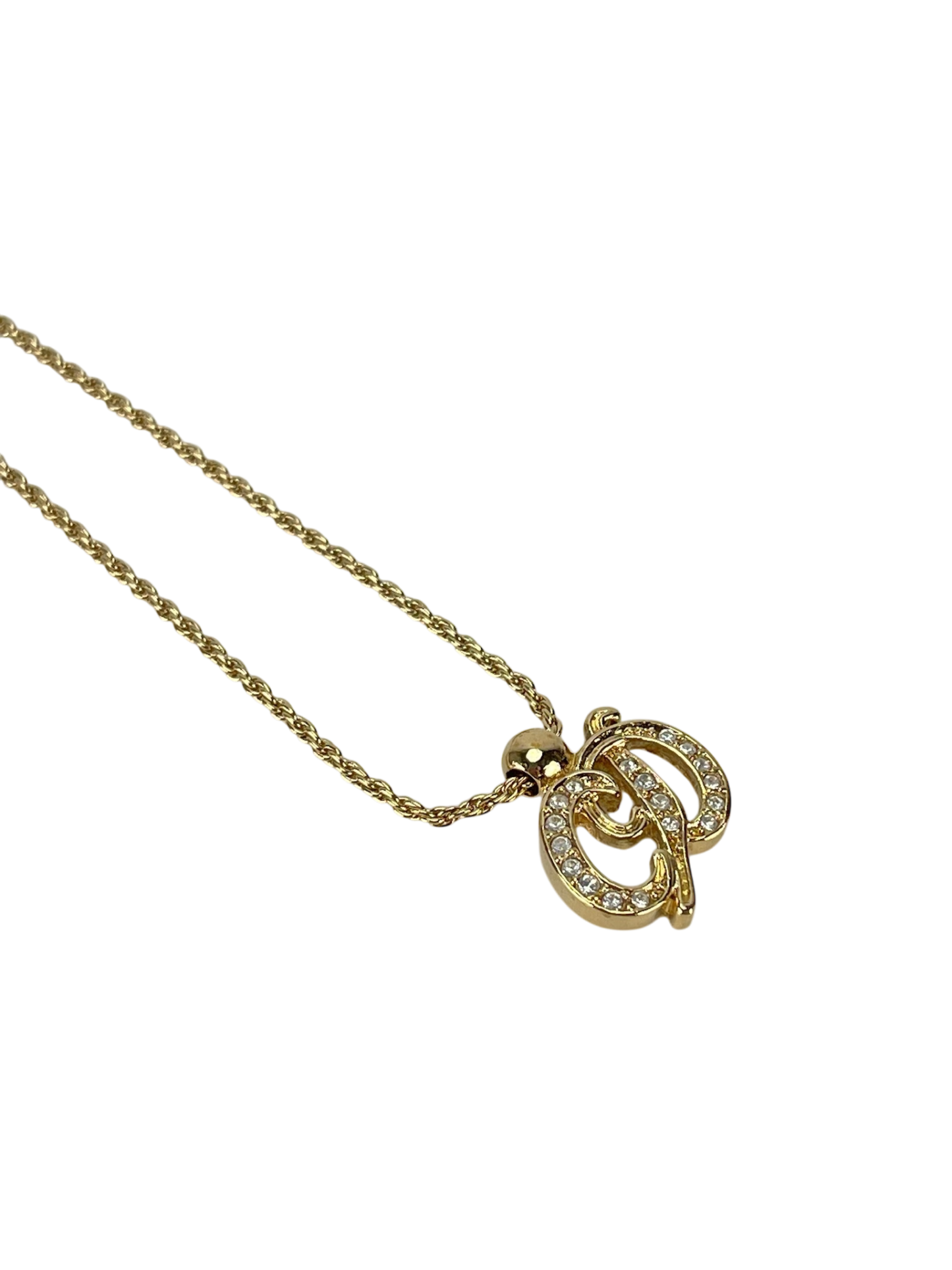 CHRISTIAN DIOR - Gold Sparkling Jewels Necklace