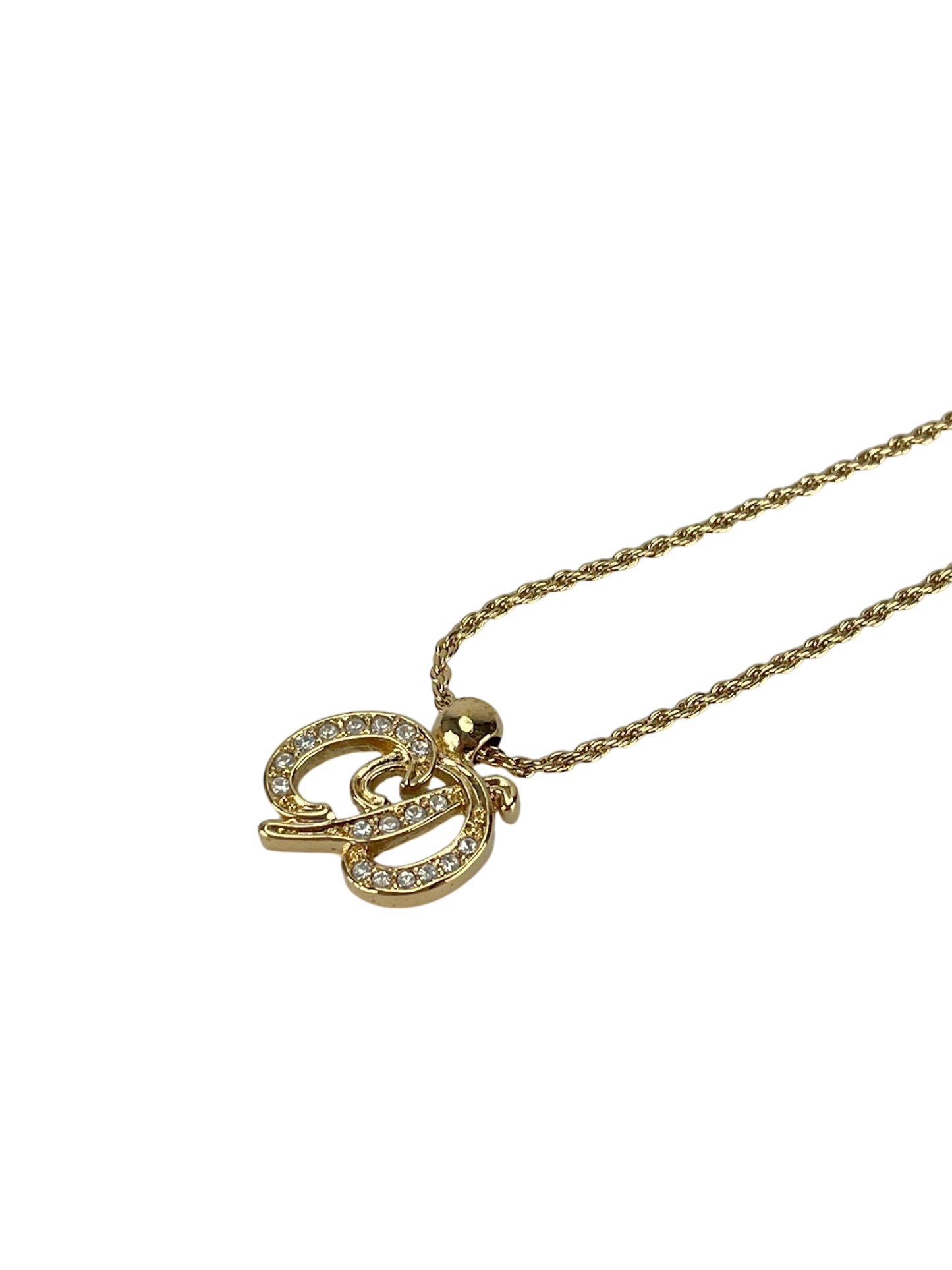 CHRISTIAN DIOR - Gold Sparkling Jewels Necklace