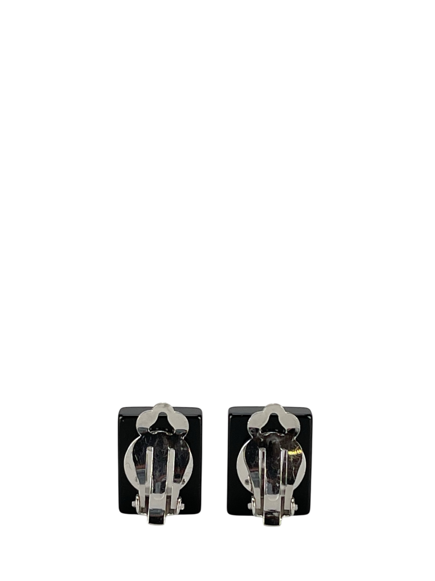 CHANEL - 05P Coco Mark Square Earrings Bicolor Accessories Earrings