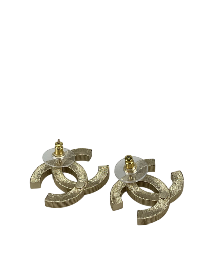 CHANEL - 20P Gold Coco Mark Rhinestone Earrings