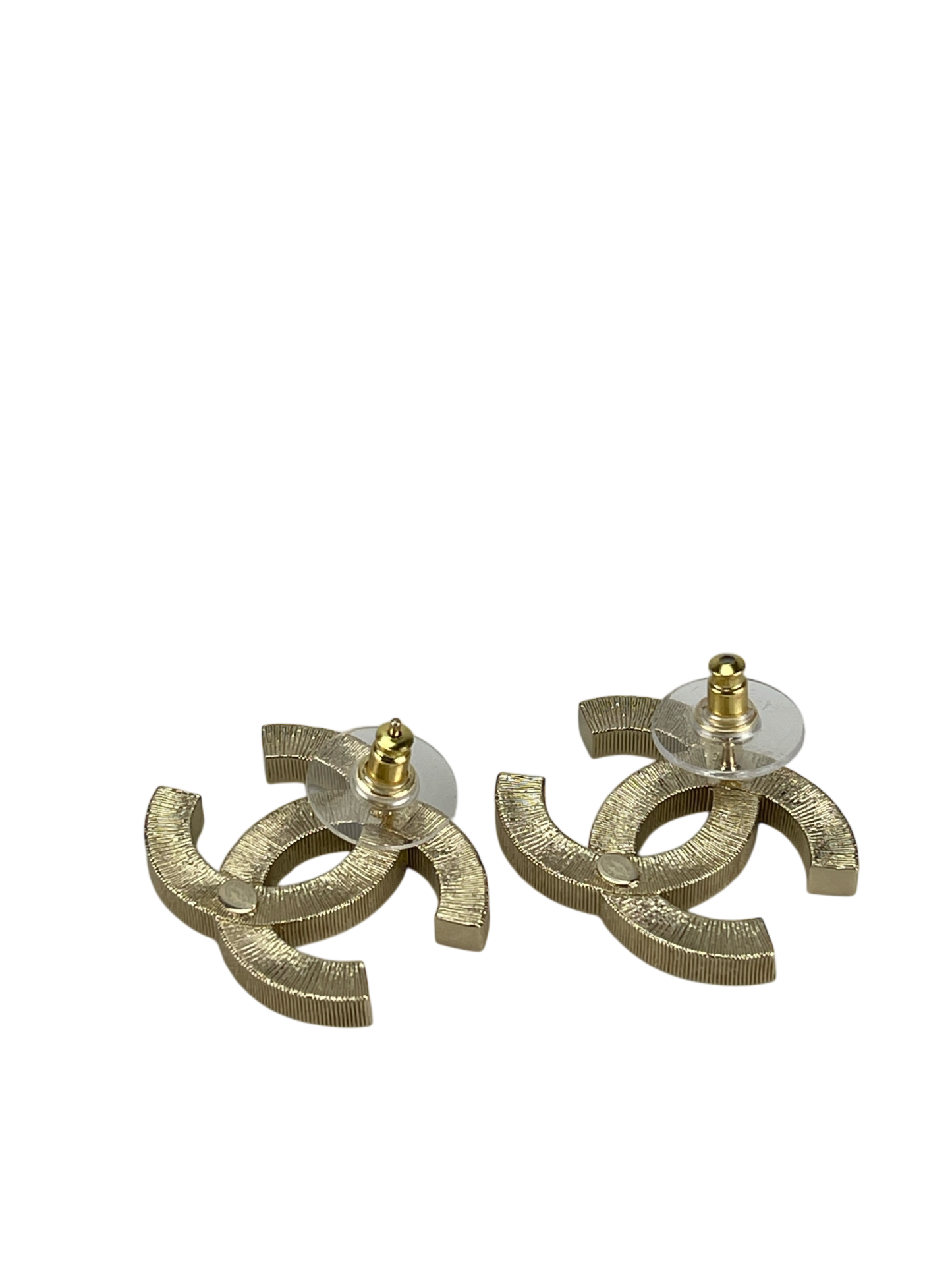 CHANEL - 20P Gold Coco Mark Rhinestone Earrings