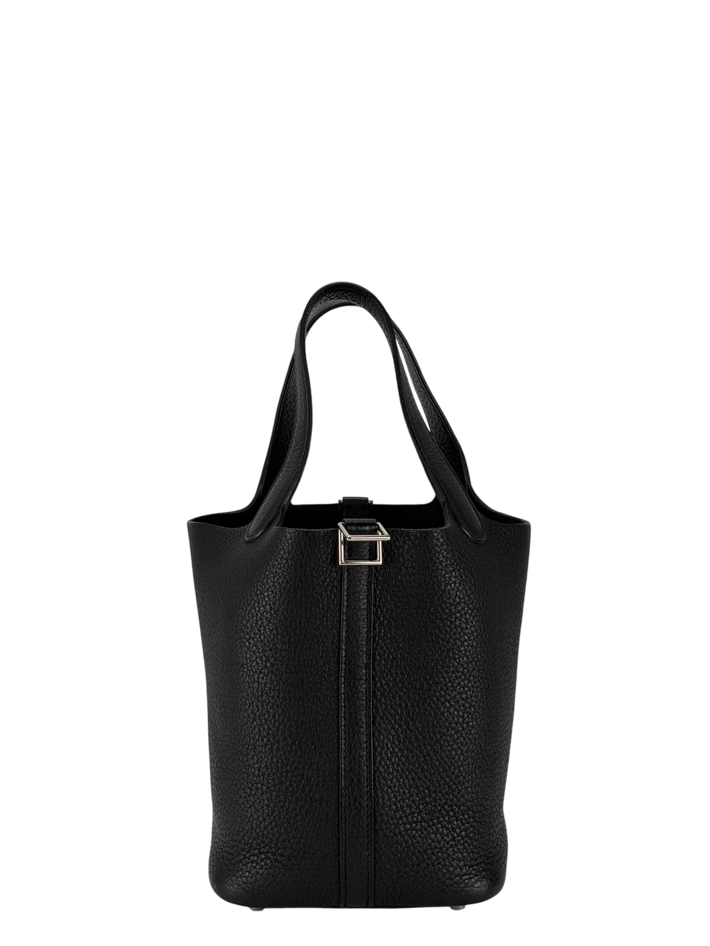 HERMES - Picotin PM Picotin 18 Black Togo Palladium Hardware