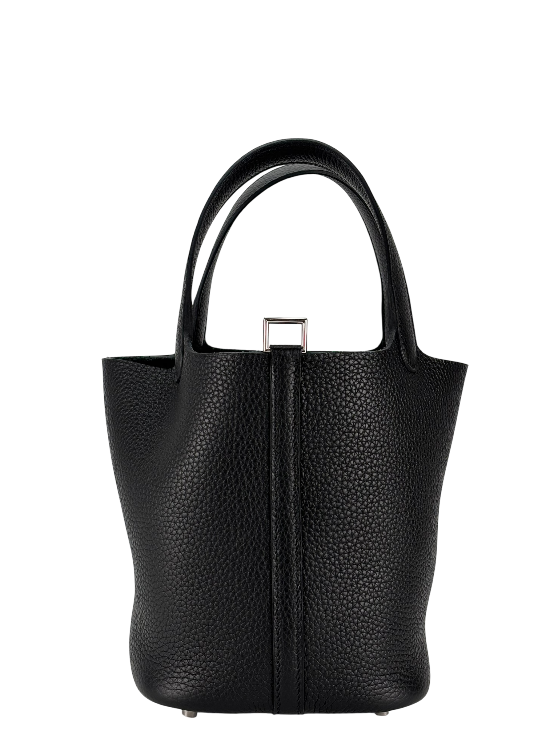 HERMES - Picotin PM Picotin 3Y Caban Clemence Palladium Hardware