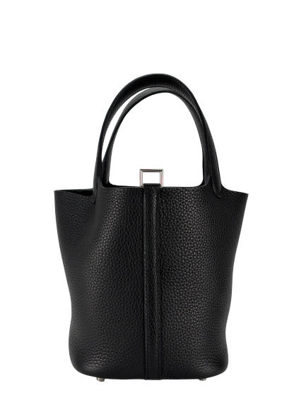 HERMES - Picotin PM Picotin 3Y Caban Clemence Palladium Hardware