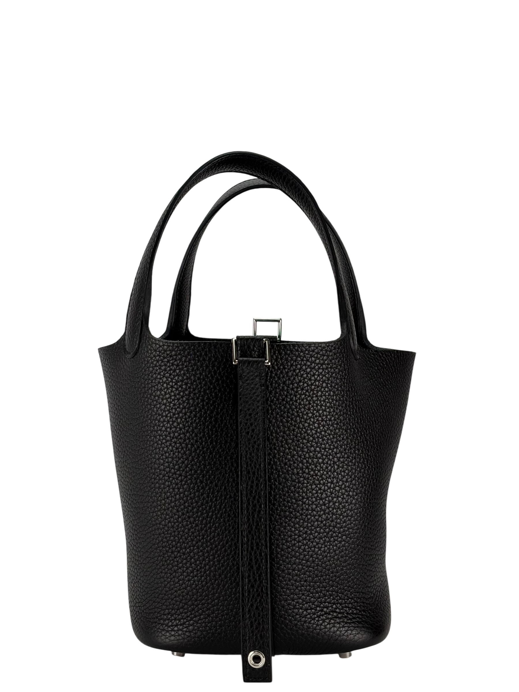 HERMES - Picotin PM Picotin 3Y Caban Clemence Palladium Hardware