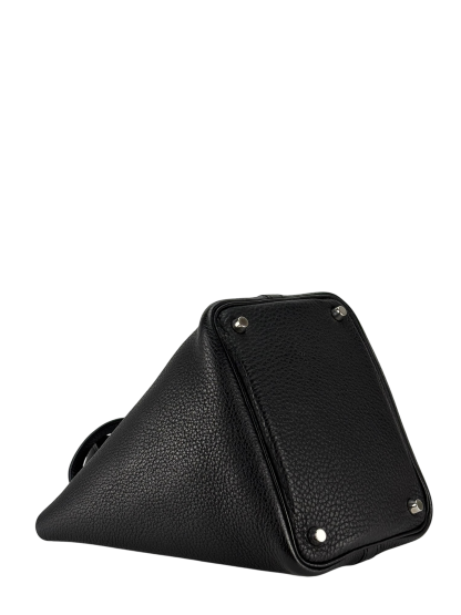 HERMES - Picotin PM Picotin 18 Black Togo Palladium Hardware