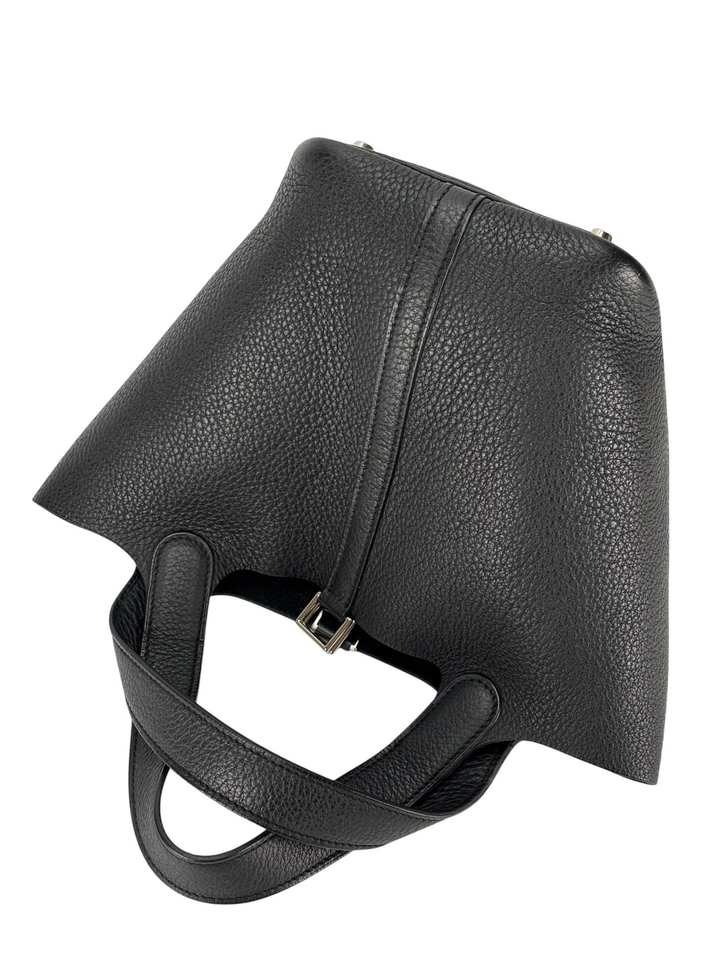 HERMES - Picotin PM Picotin 18 Black Togo Palladium Hardware