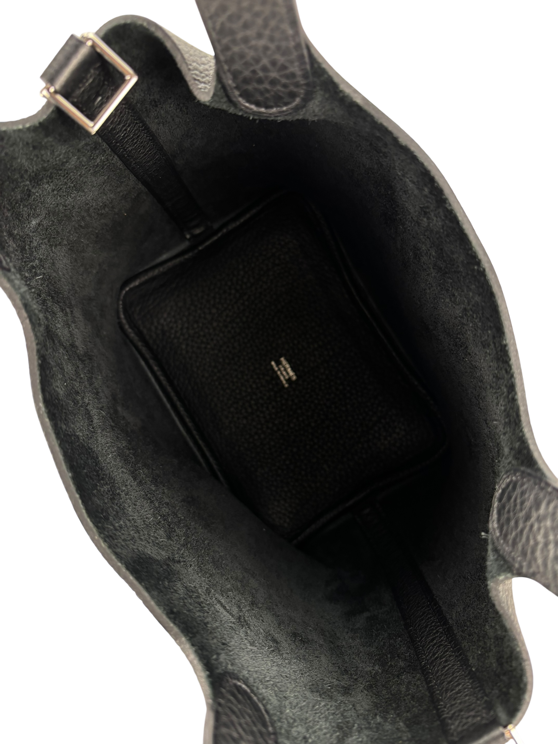 HERMES - Picotin PM Picotin 18 Black Togo Palladium Hardware