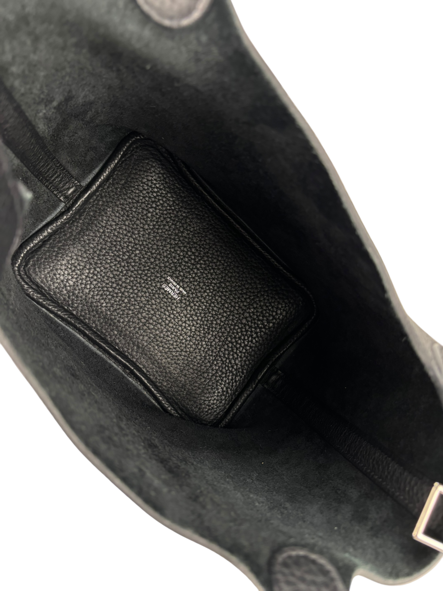 HERMES - Picotin PM Picotin 18 Black Togo Palladium Hardware