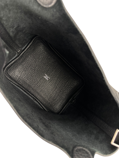 HERMES - Picotin PM Picotin 18 Black Togo Palladium Hardware