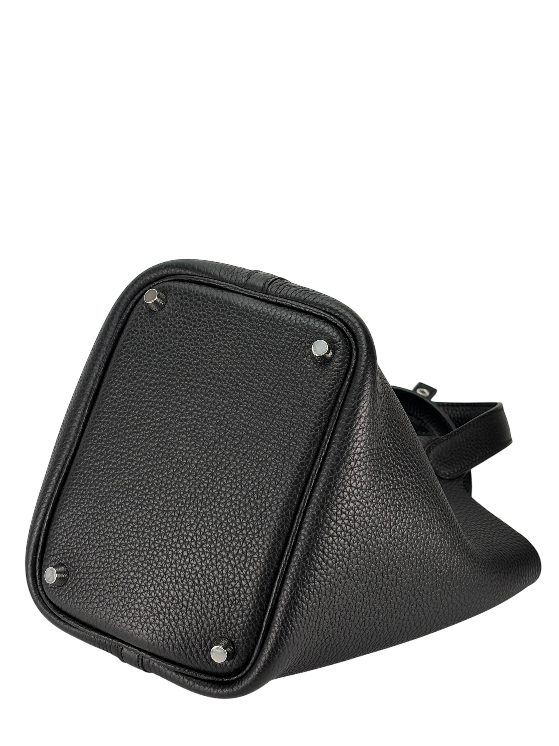 HERMES - Picotin PM Picotin 3Y Caban Clemence Palladium Hardware