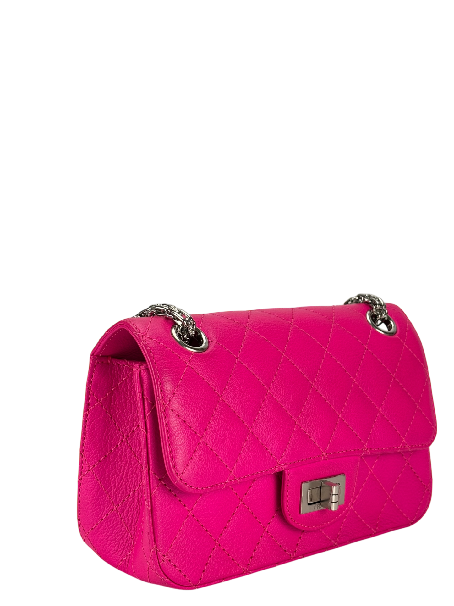CHANEL -  Pink Calfskin 2.55 Reissue 226 Flap Bag Sliver Hardware
