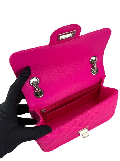 CHANEL -  Pink Calfskin 2.55 Reissue 226 Flap Bag Sliver Hardware