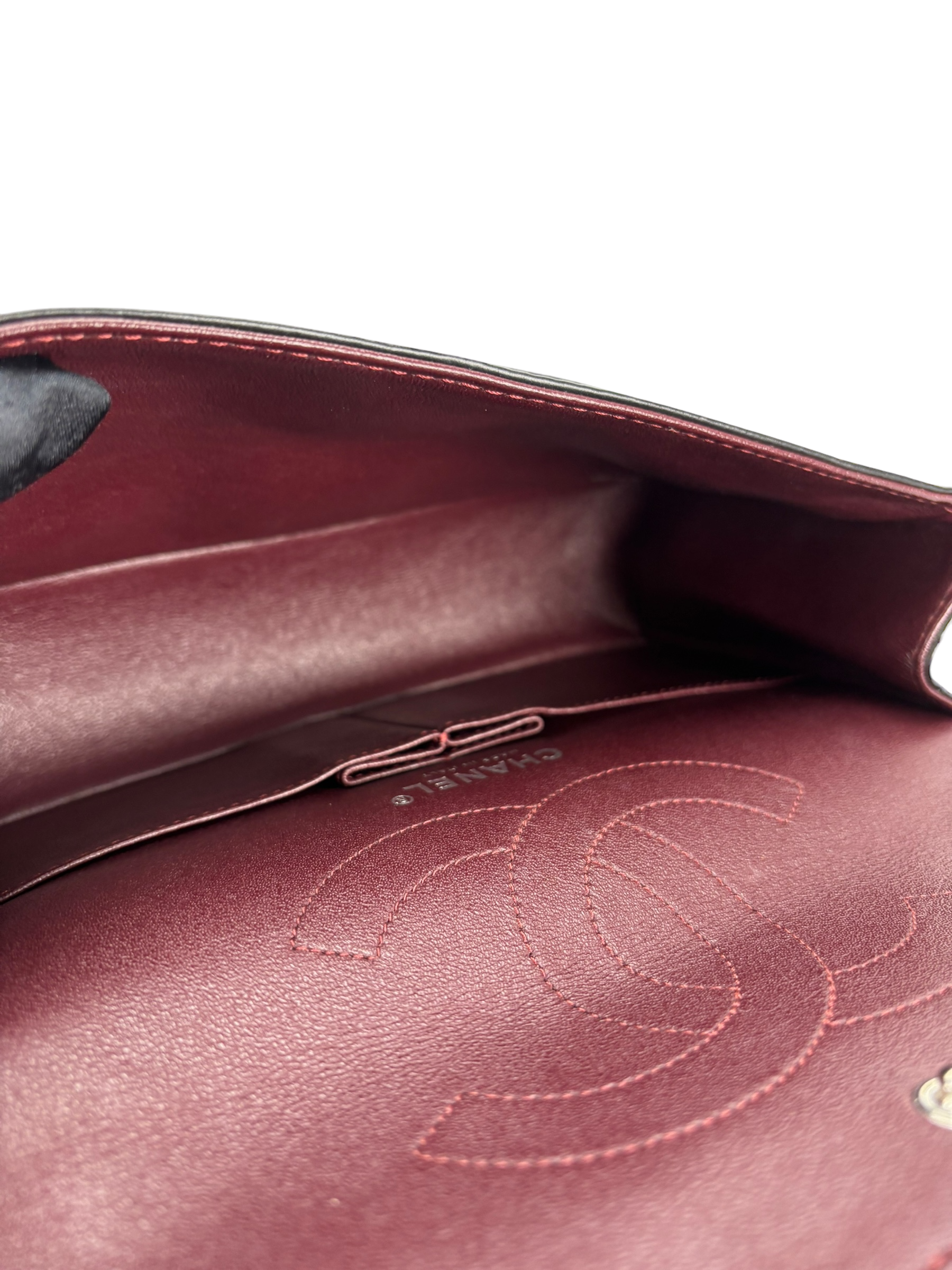 CHANEL - Black Calfskin 2017 2.55 Reissue Space Crystal Charms shoulder bag Sliver Hardware