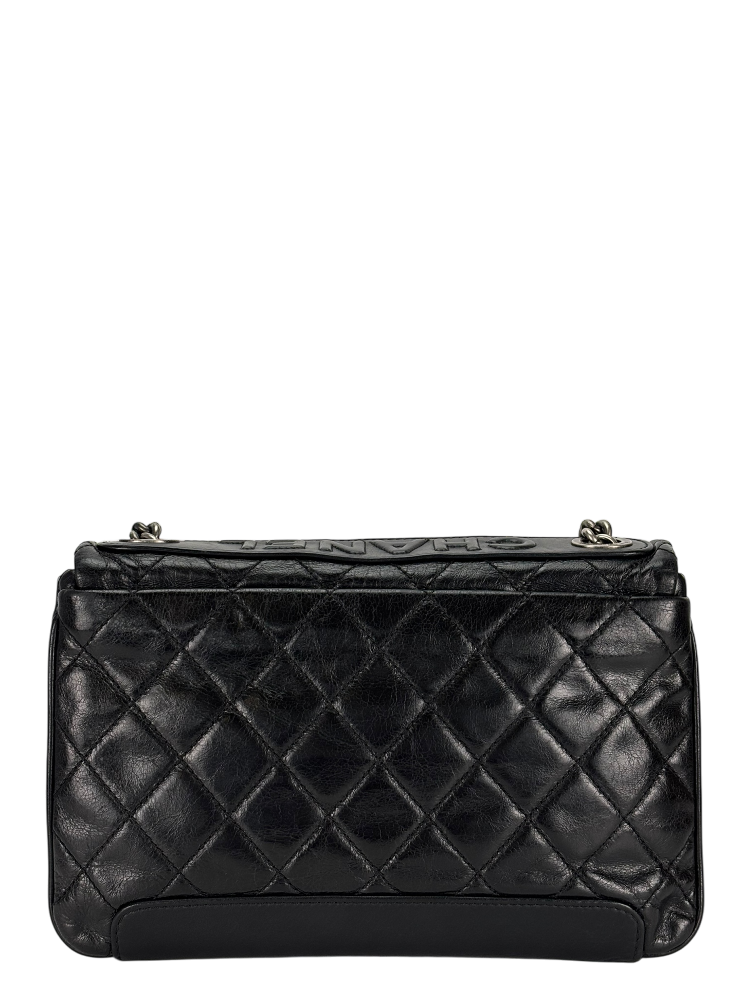 CHANEL - Black Lambskin Calfskin Medium Love Me Tender Shoulder Bag