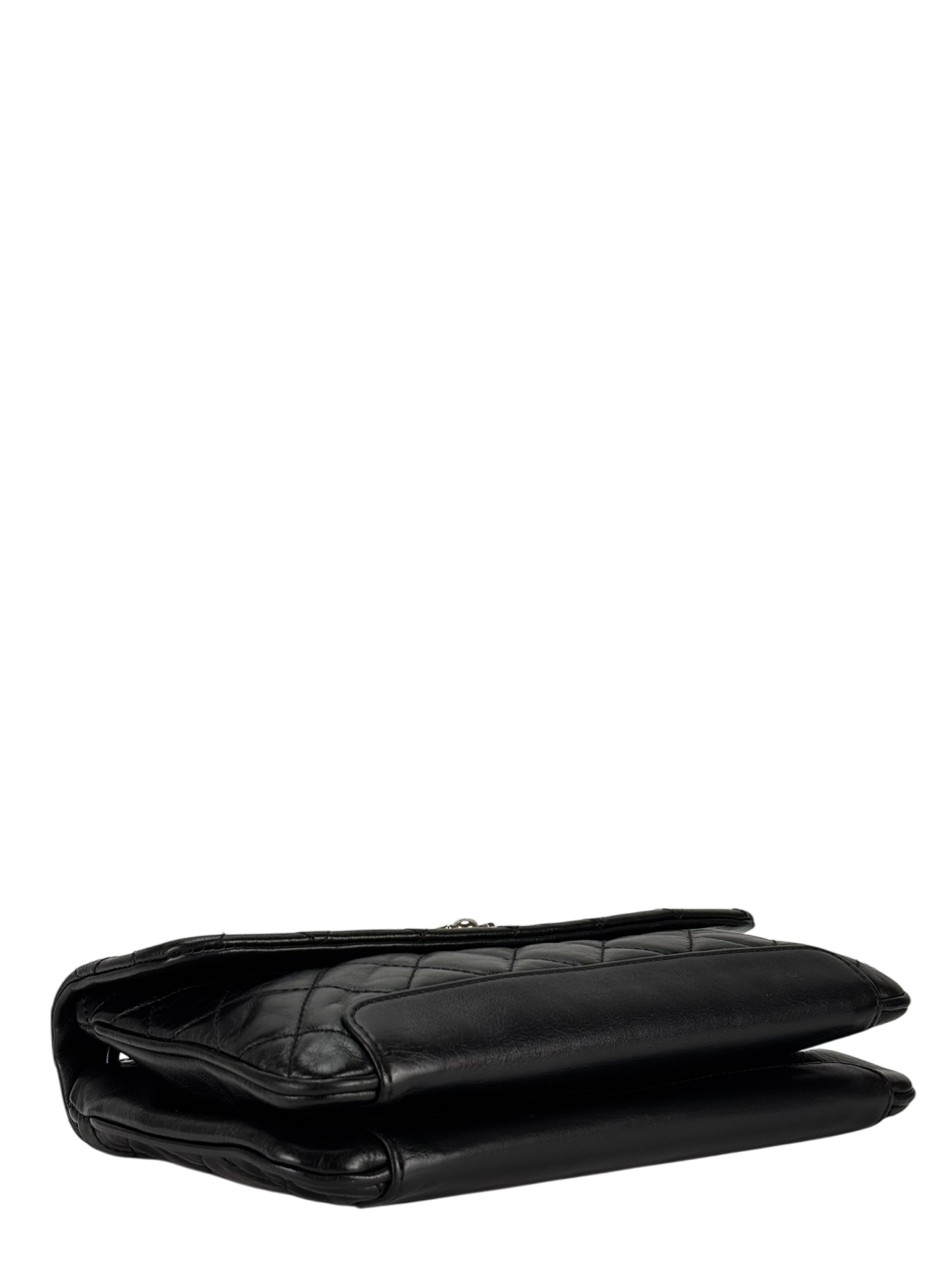 CHANEL - Black Lambskin Calfskin Medium Love Me Tender Shoulder Bag