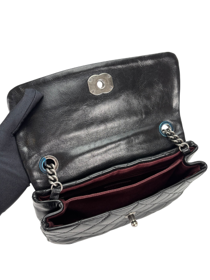 CHANEL - Black Lambskin Calfskin Medium Love Me Tender Shoulder Bag