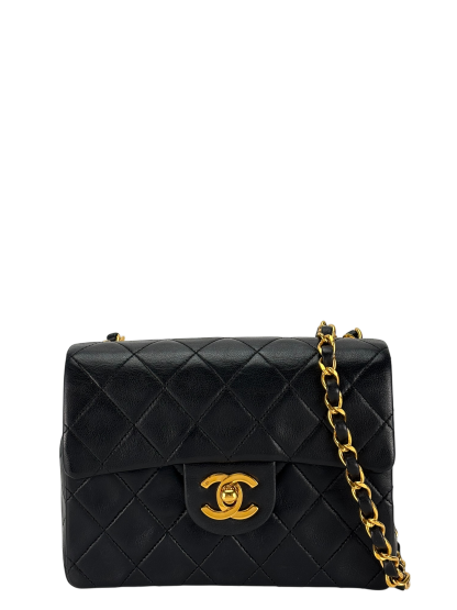 CHANEL - Black Lambskin Square 17 Shoulder Bag