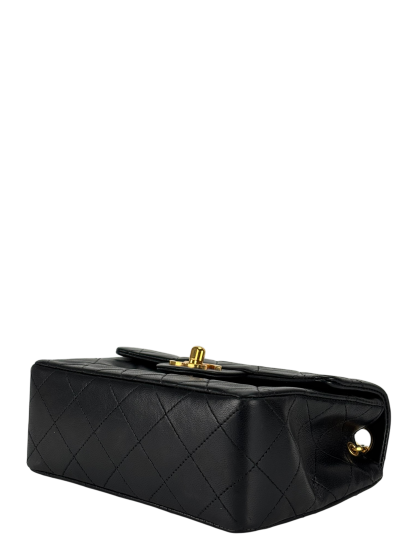 CHANEL - Black Lambskin Square 17 Shoulder Bag
