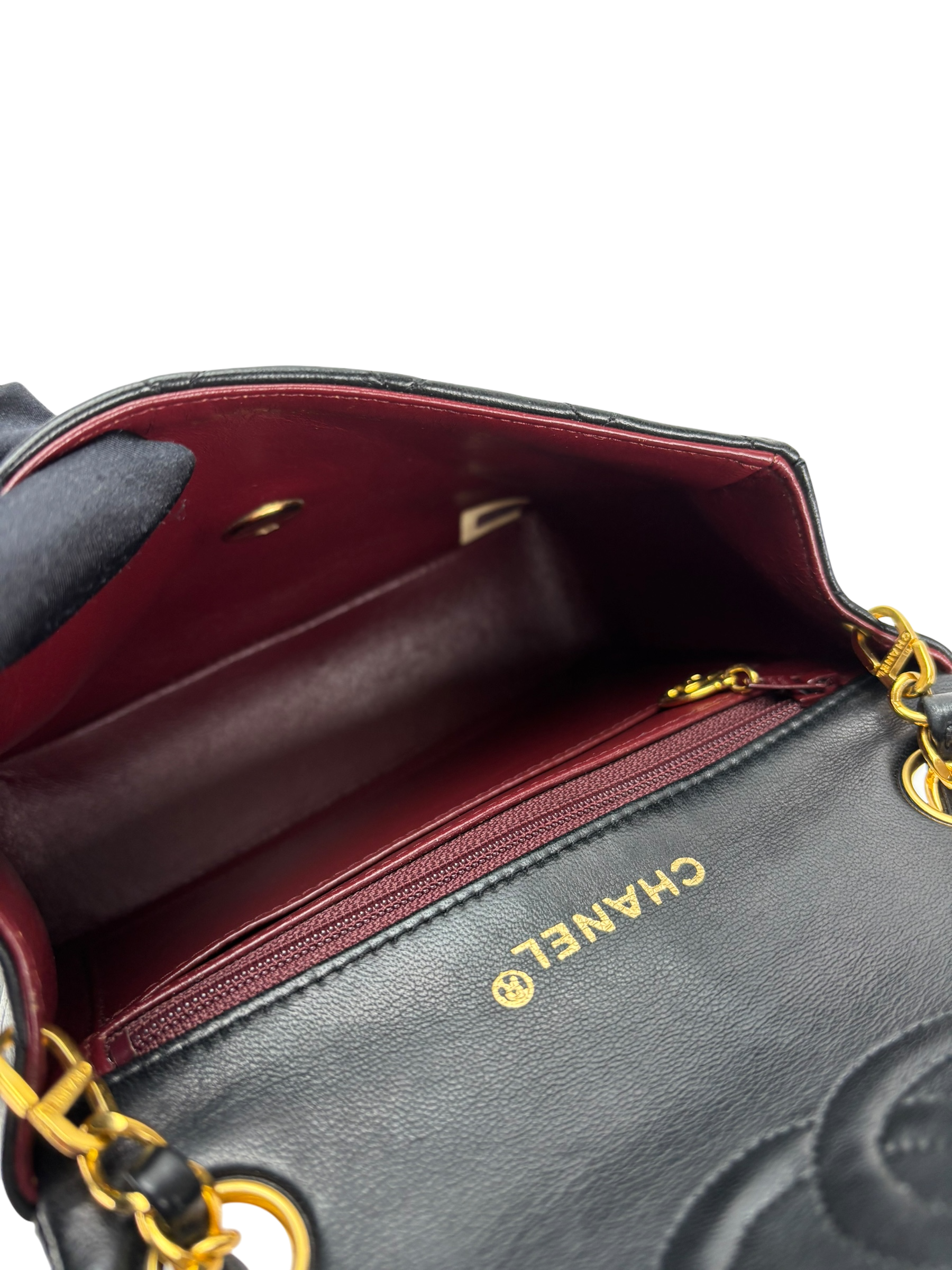 CHANEL - Black Lambskin Square 17 Shoulder Bag