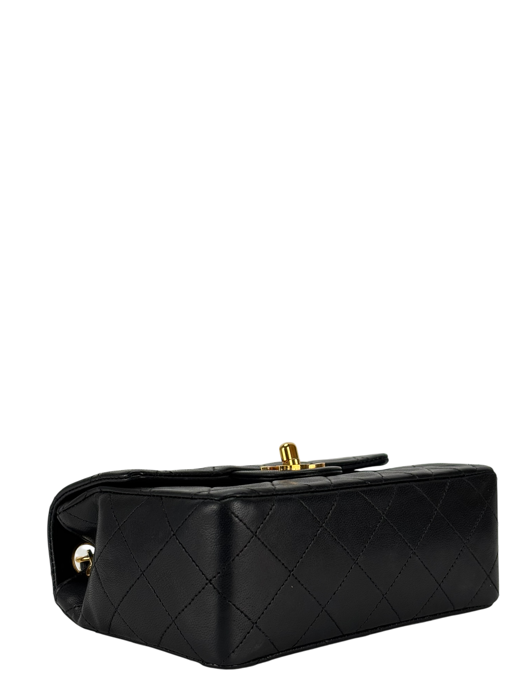 CHANEL - Black Lambskin Square 17 Shoulder Bag