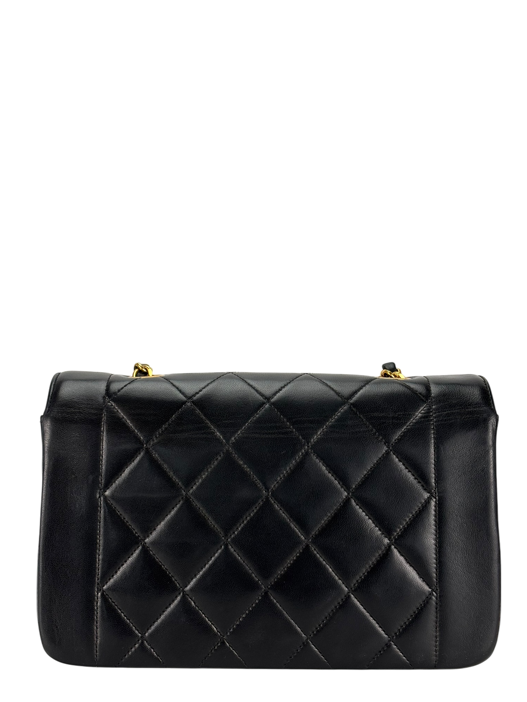 CHANEL - Diana Matrasse Classic Flap Bag Black Lambskin