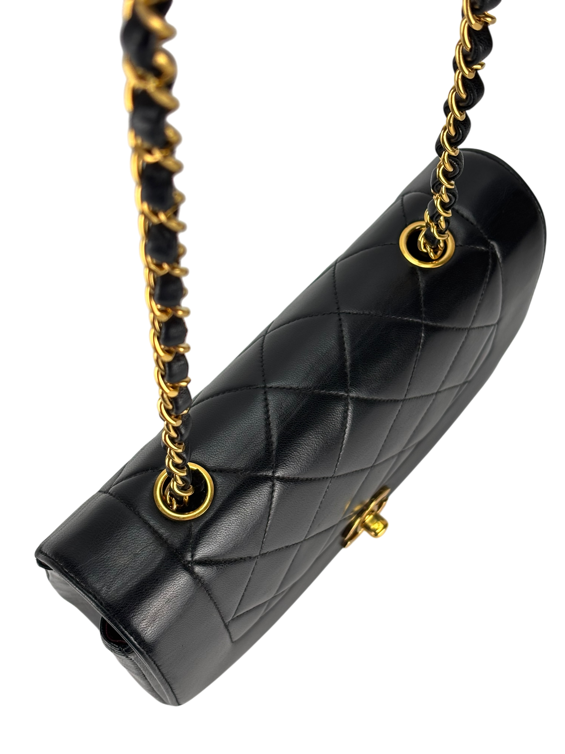 CHANEL - Diana Matrasse Classic Flap Bag Black Lambskin