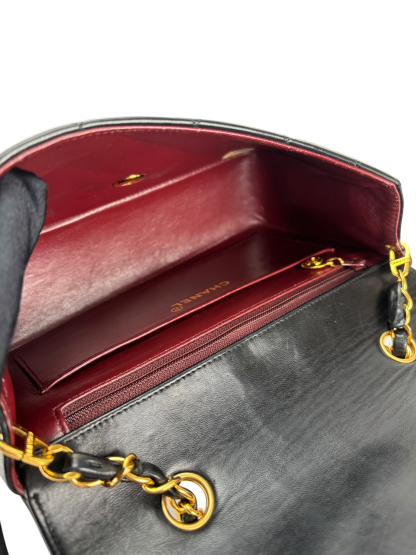 CHANEL - Diana Matrasse Classic Flap Bag Black Lambskin