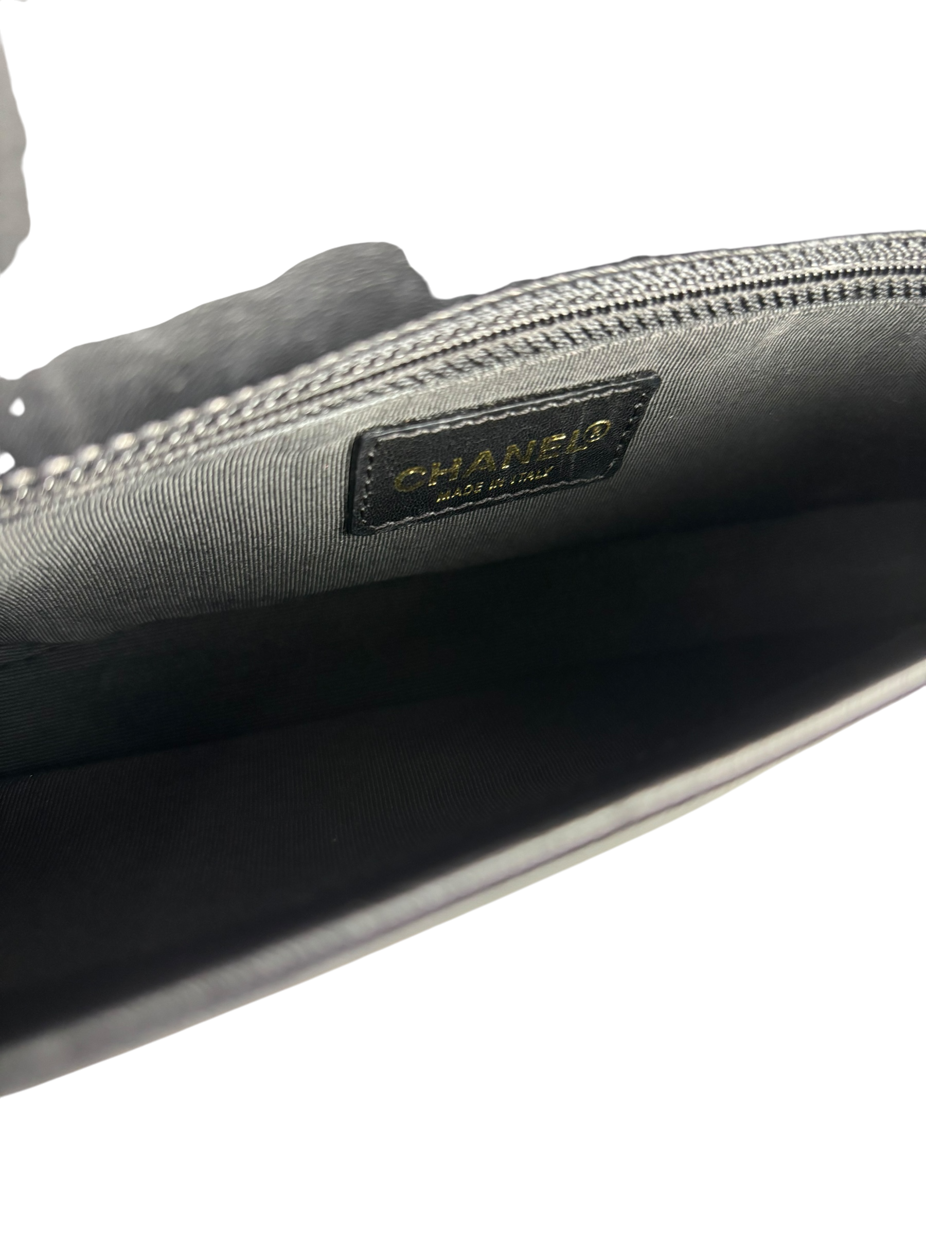 CHANEL - Black Lambskin Chocolate Bar Flap Shoulder Bag 