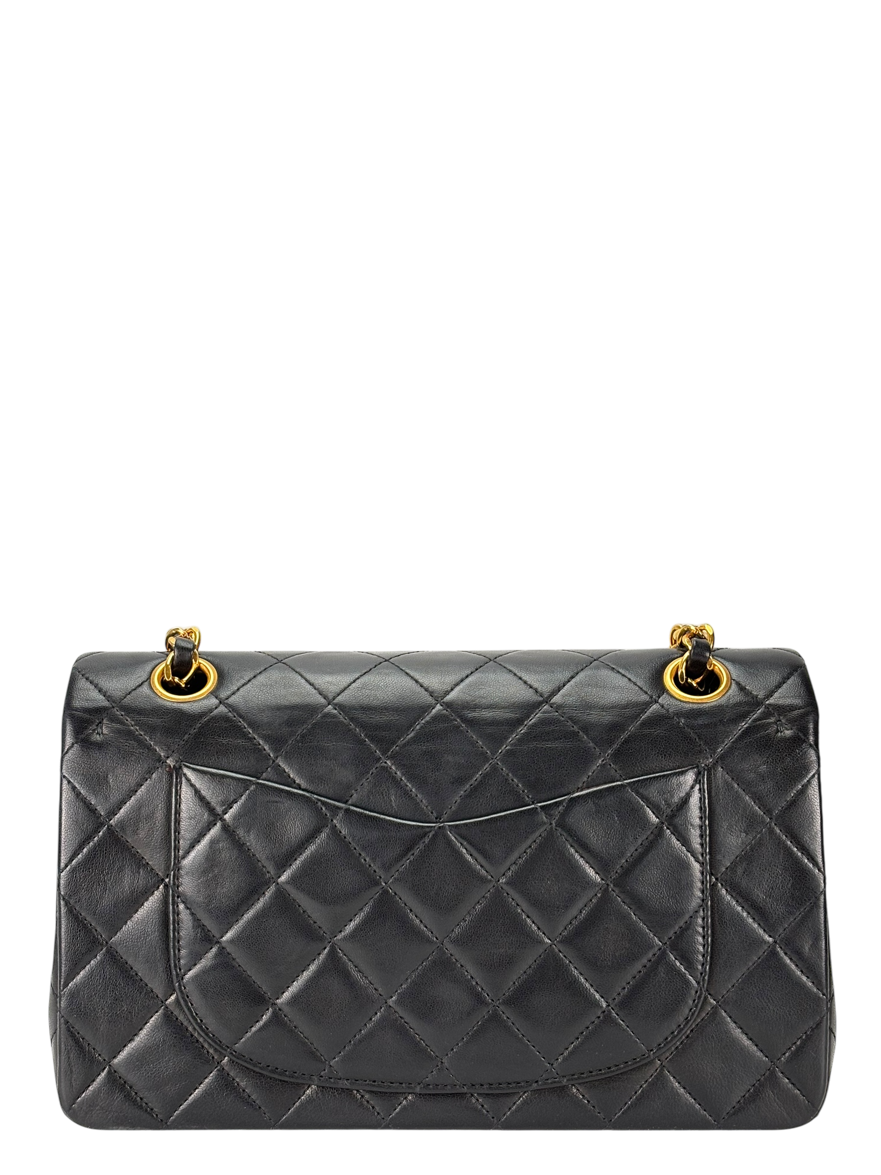 CHANEL - Small Classic Double Flap Bag Lambskin Gold Hardware (CF23)