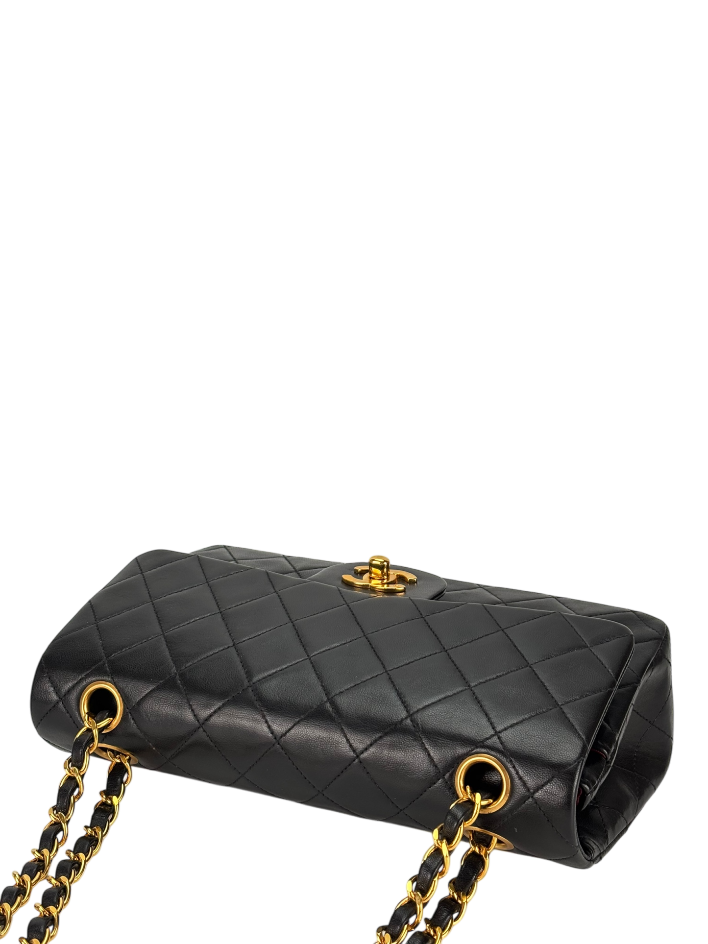 CHANEL - Small Classic Double Flap Bag Lambskin Gold Hardware (CF23)
