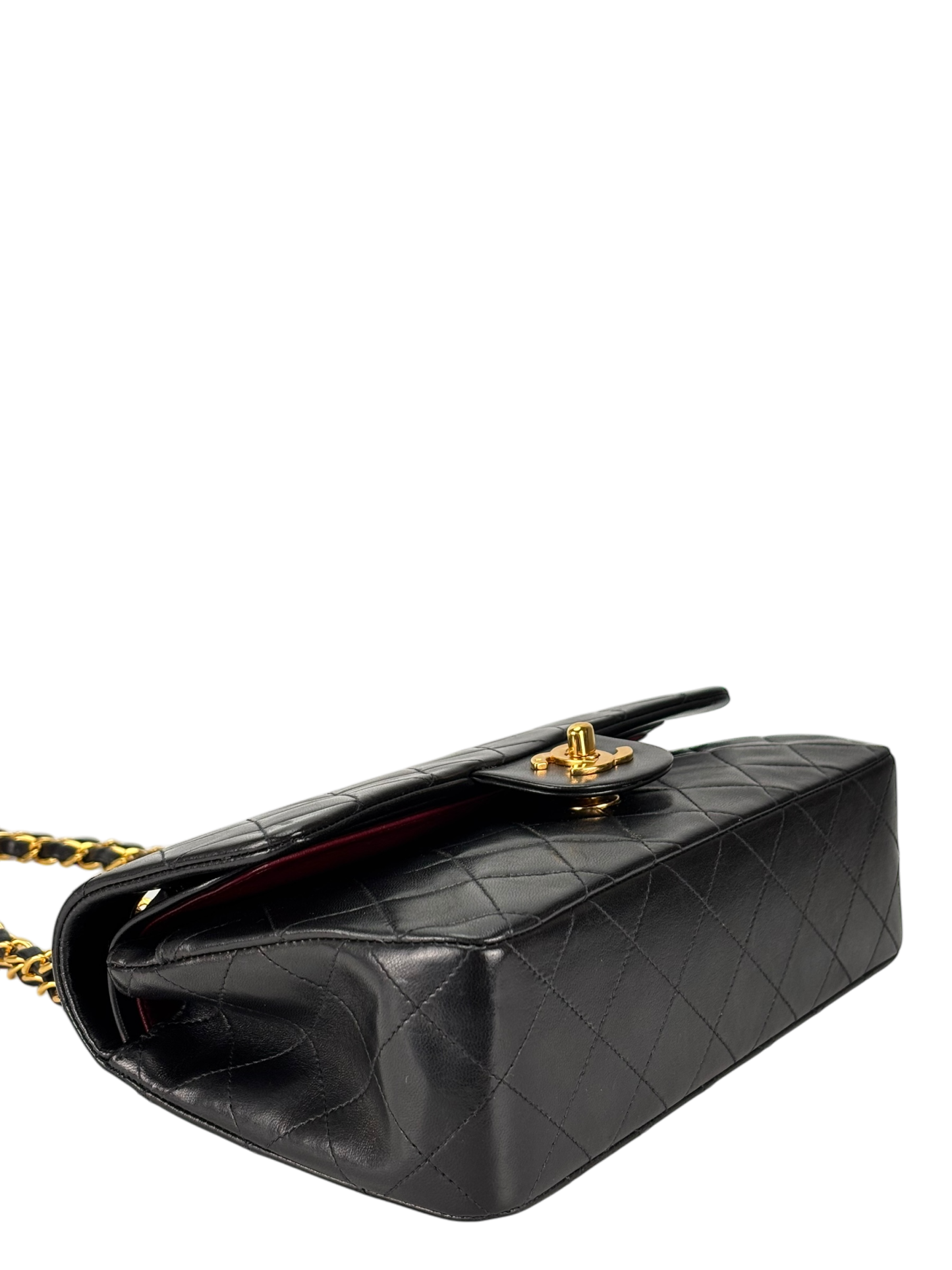 CHANEL - Small Classic Double Flap Bag Lambskin Gold Hardware (CF23)