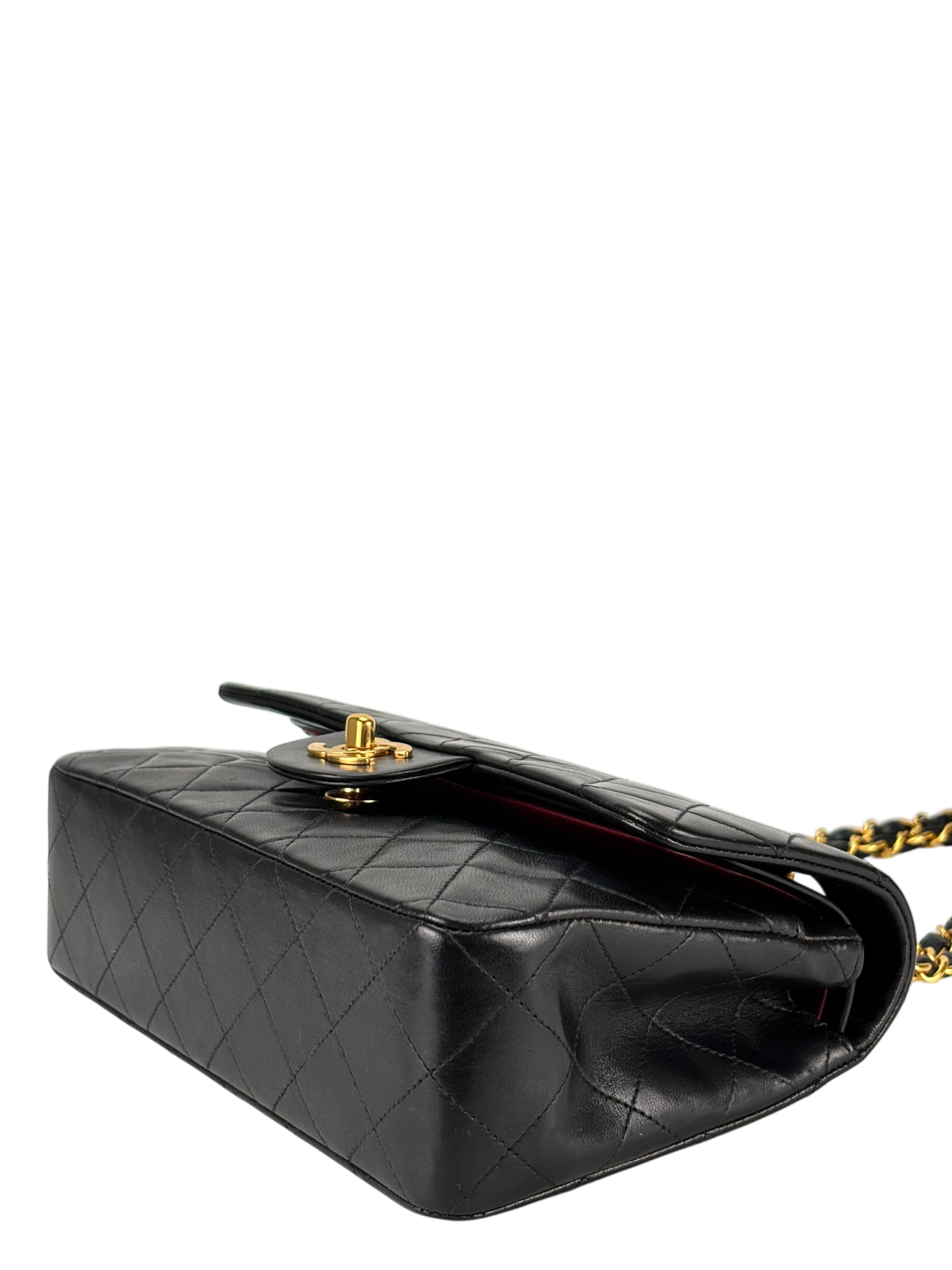 CHANEL - Small Classic Double Flap Bag Lambskin Gold Hardware (CF23)