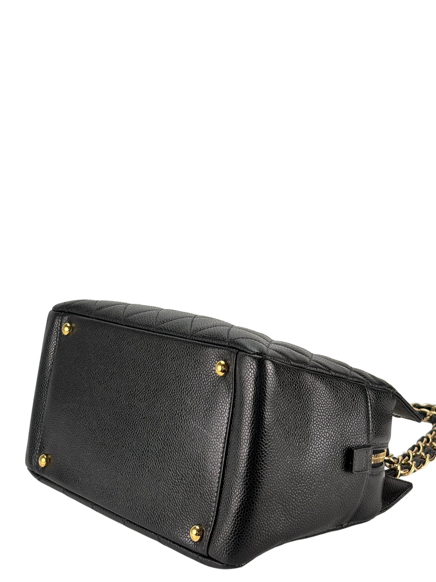 CHANEL - Black Caviar Petite  PPT Tote Bag Gold Hardware
