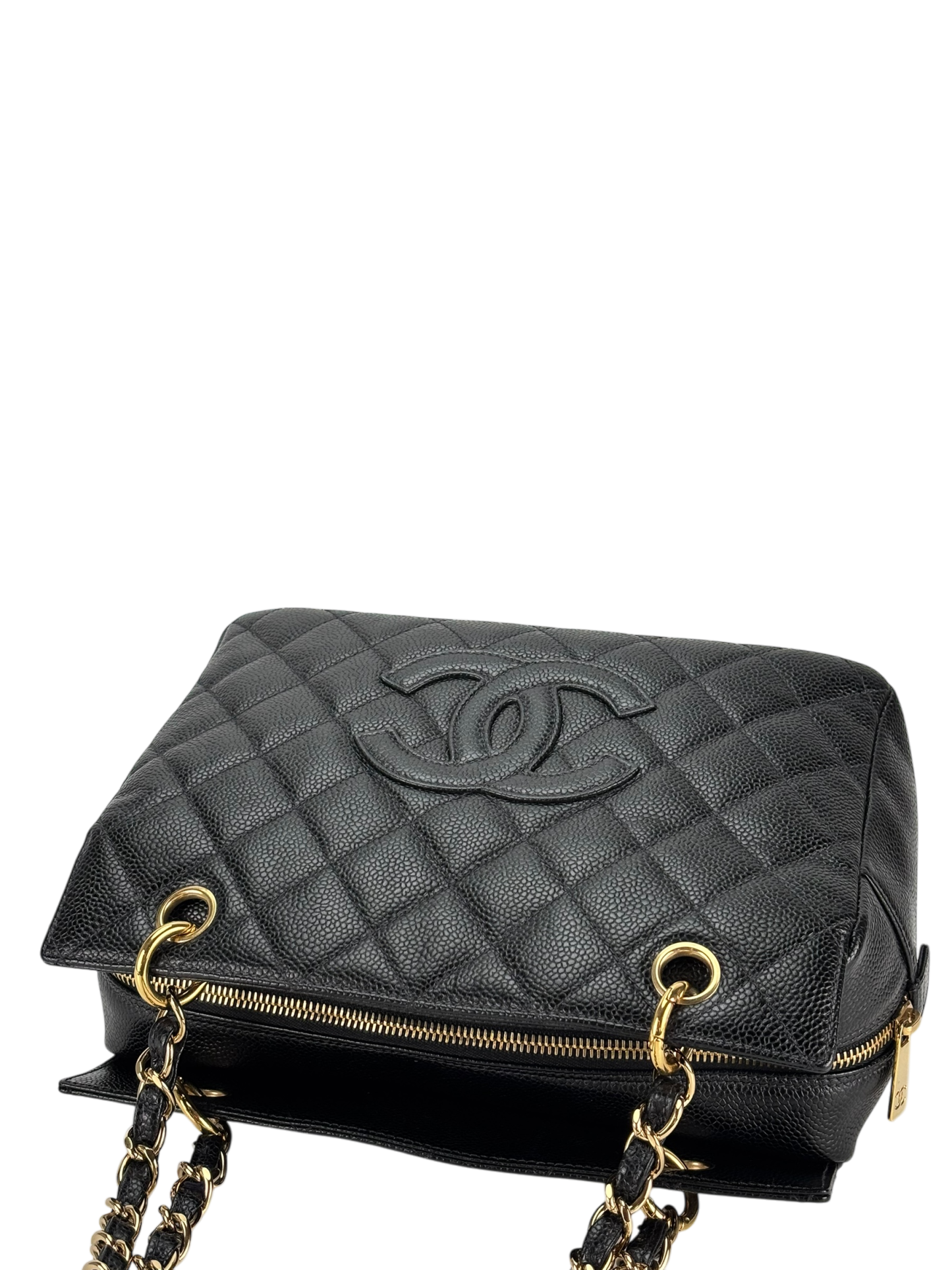 CHANEL - Black Caviar Petite  PPT Tote Bag Gold Hardware