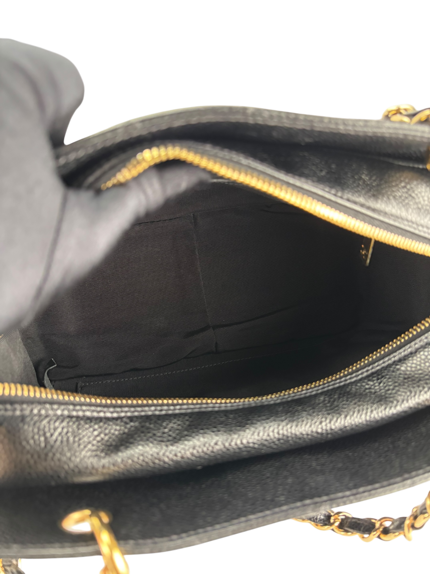 CHANEL - Black Caviar Petite  PPT Tote Bag Gold Hardware