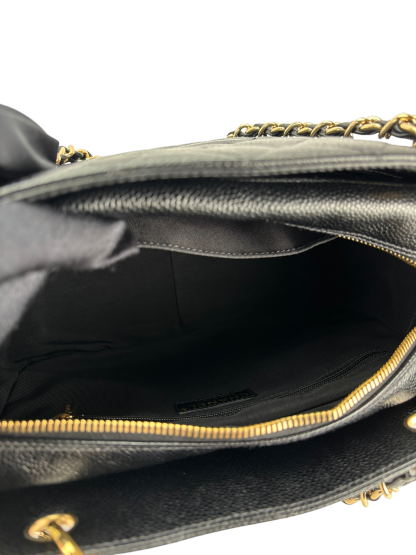 CHANEL - Black Caviar Petite  PPT Tote Bag Gold Hardware