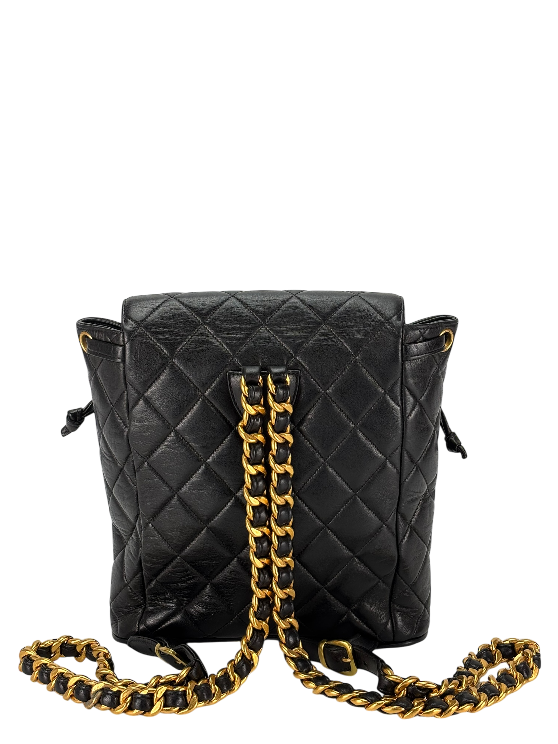 CHANEL - Black Lambskin Duma Backpack