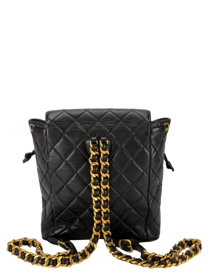 CHANEL - Black Lambskin Duma Backpack