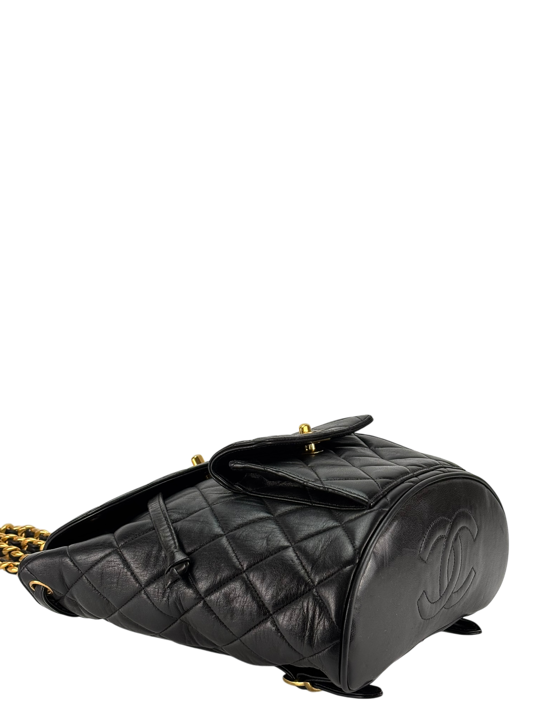 CHANEL - Black Lambskin Duma Backpack