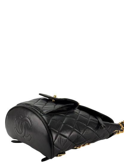 CHANEL - Black Lambskin Duma Backpack