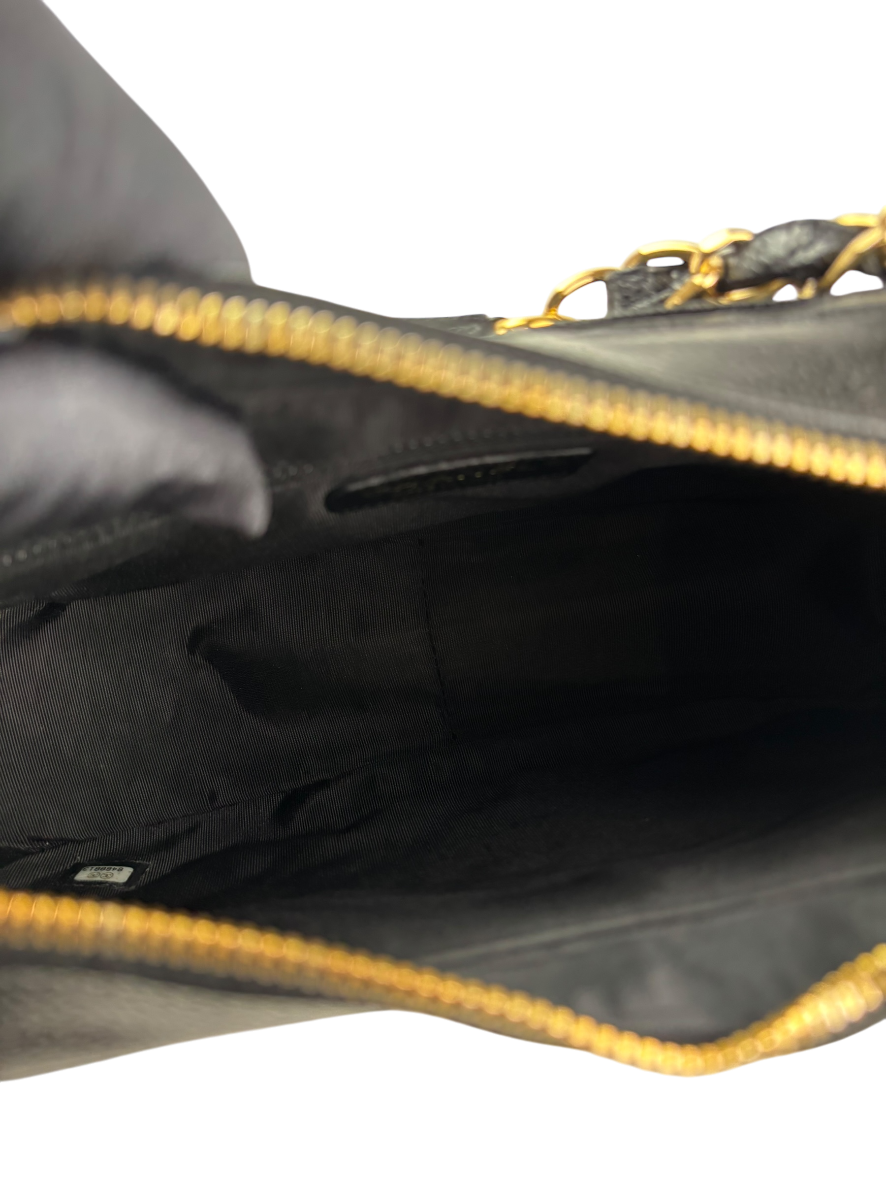 CHANEL - Black Caviar Skin Coco Mark Chain Shoulder Bag One Shoulder 