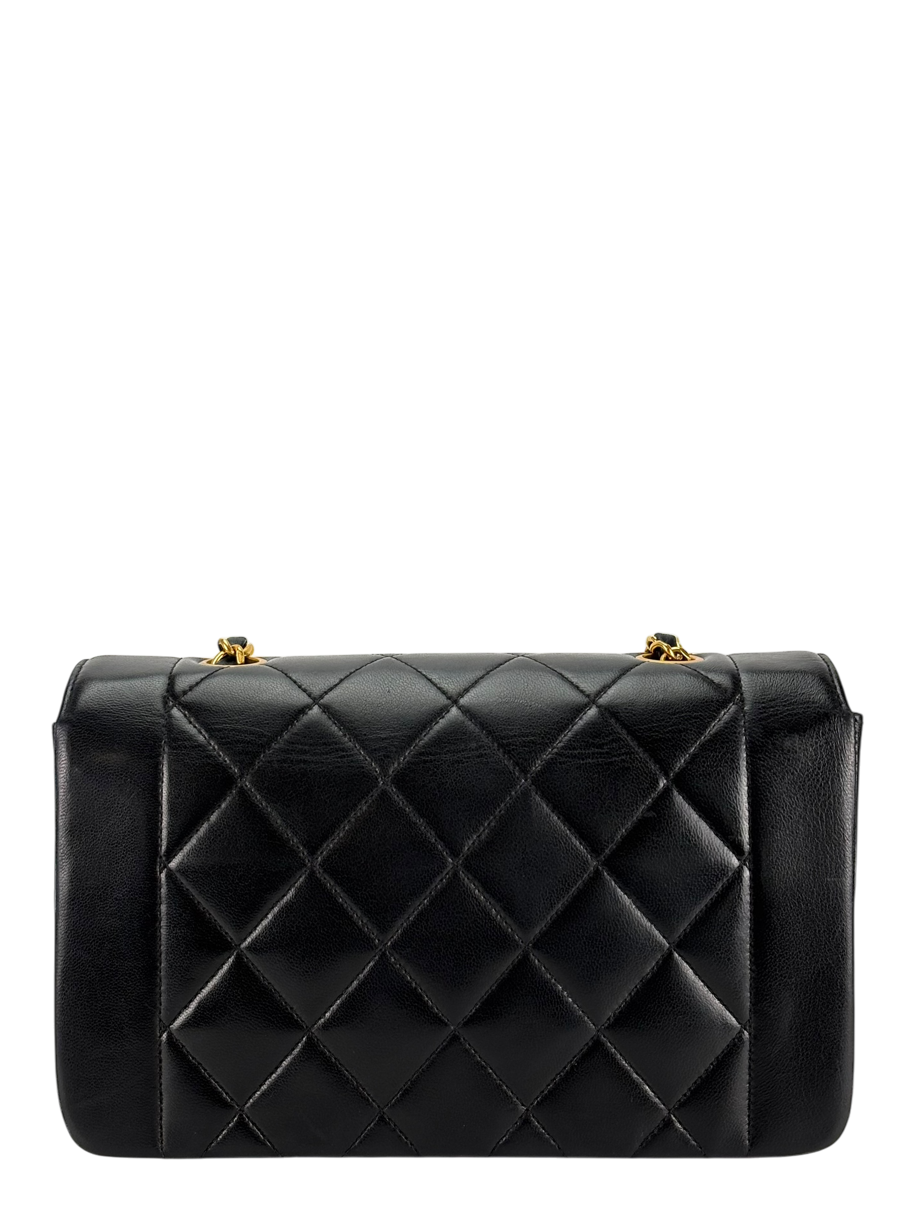 CHANEL - Diana Matrasse Classic Flap Bag Black Lambskin
