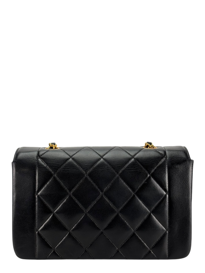 CHANEL - Diana Matrasse Classic Flap Bag Black Lambskin