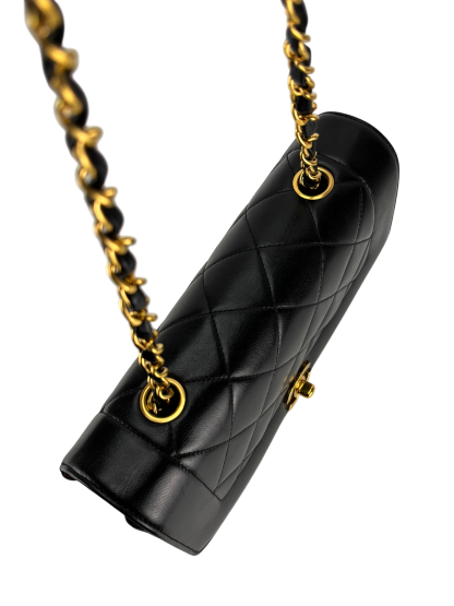 CHANEL - Diana Matrasse Classic Flap Bag Black Lambskin
