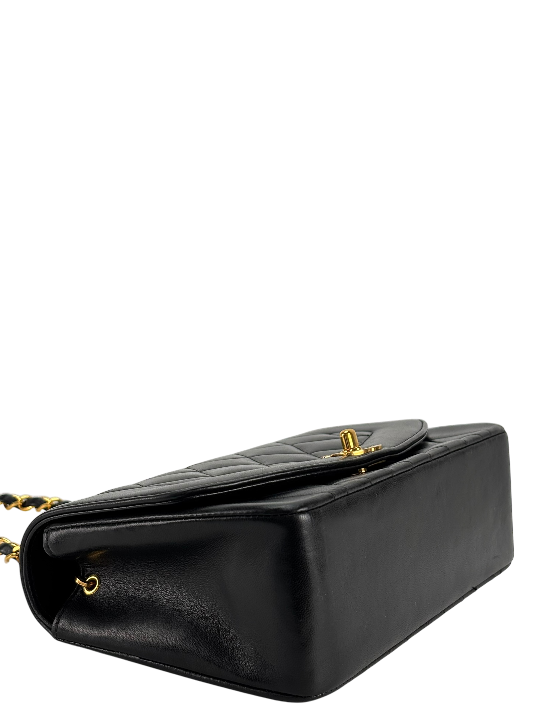 CHANEL - Diana Matrasse Classic Flap Bag Black Lambskin