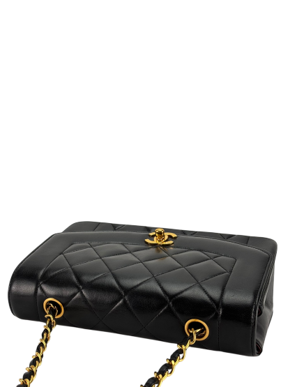 CHANEL - Diana Matrasse Classic Flap Bag Black Lambskin