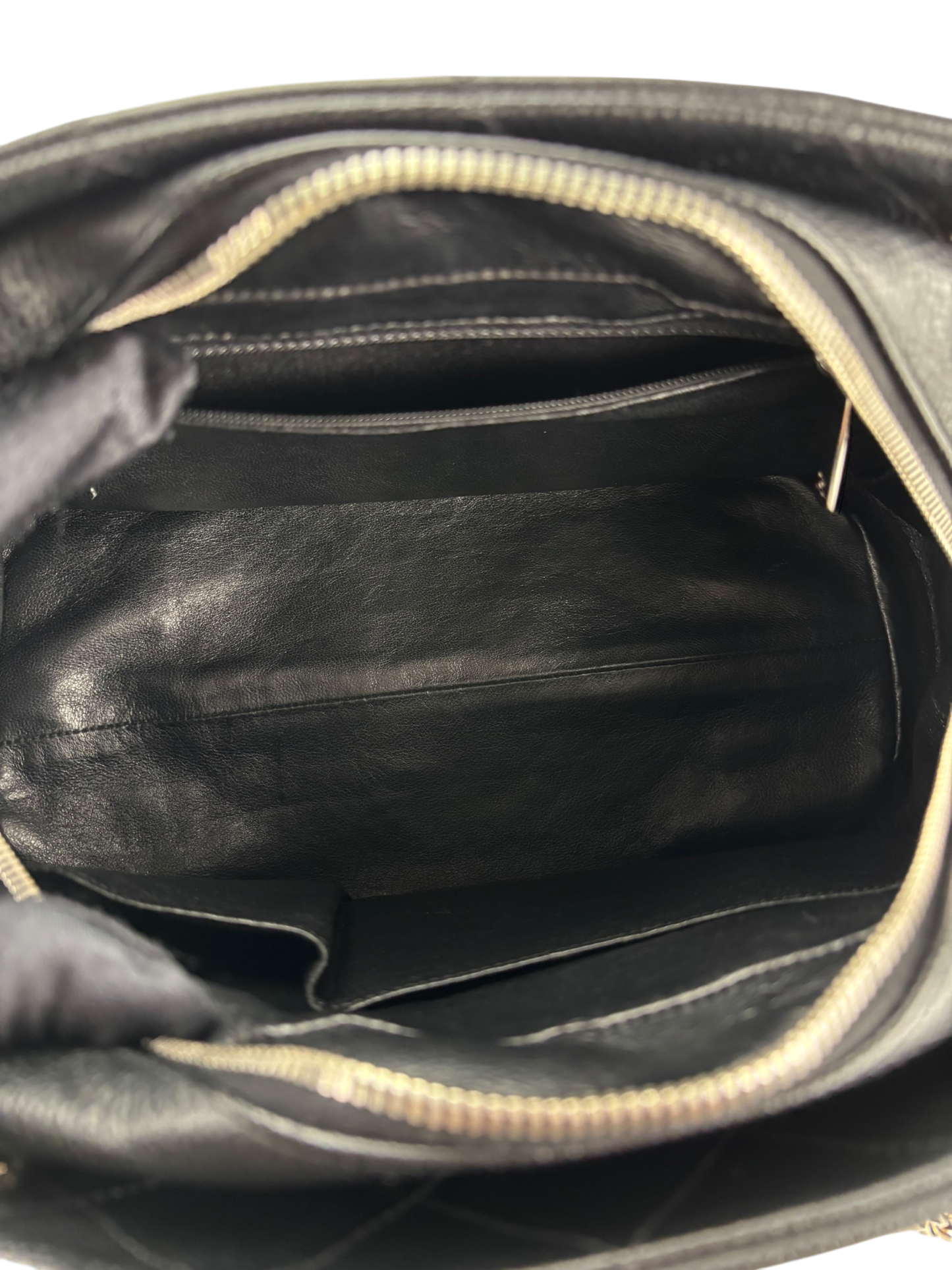 CHANEL - Black Cavair Matelasse Chain Shoulder Bag