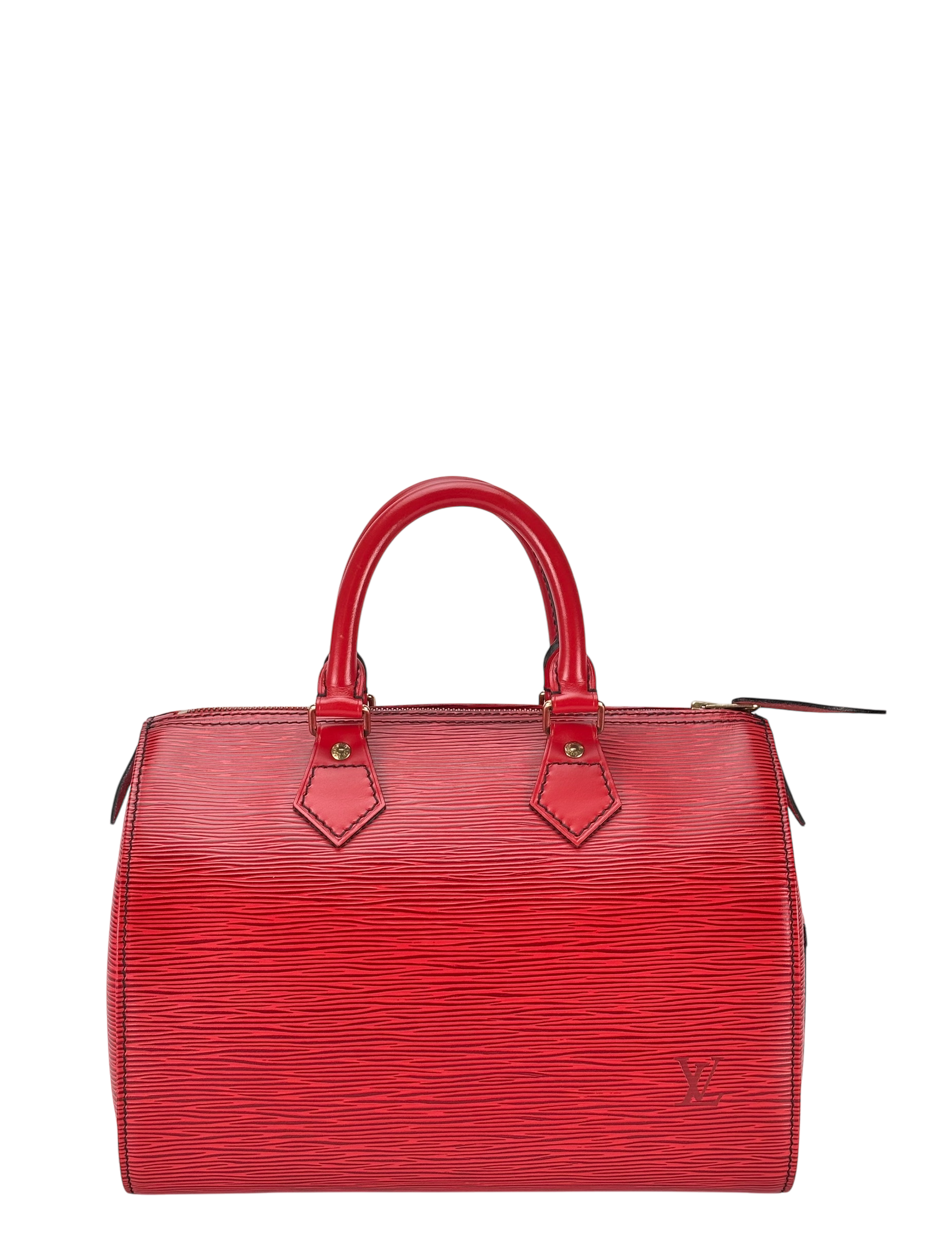 LOUIS VUITTON - Red Epi Speedy 25 Boston Bag Handbag