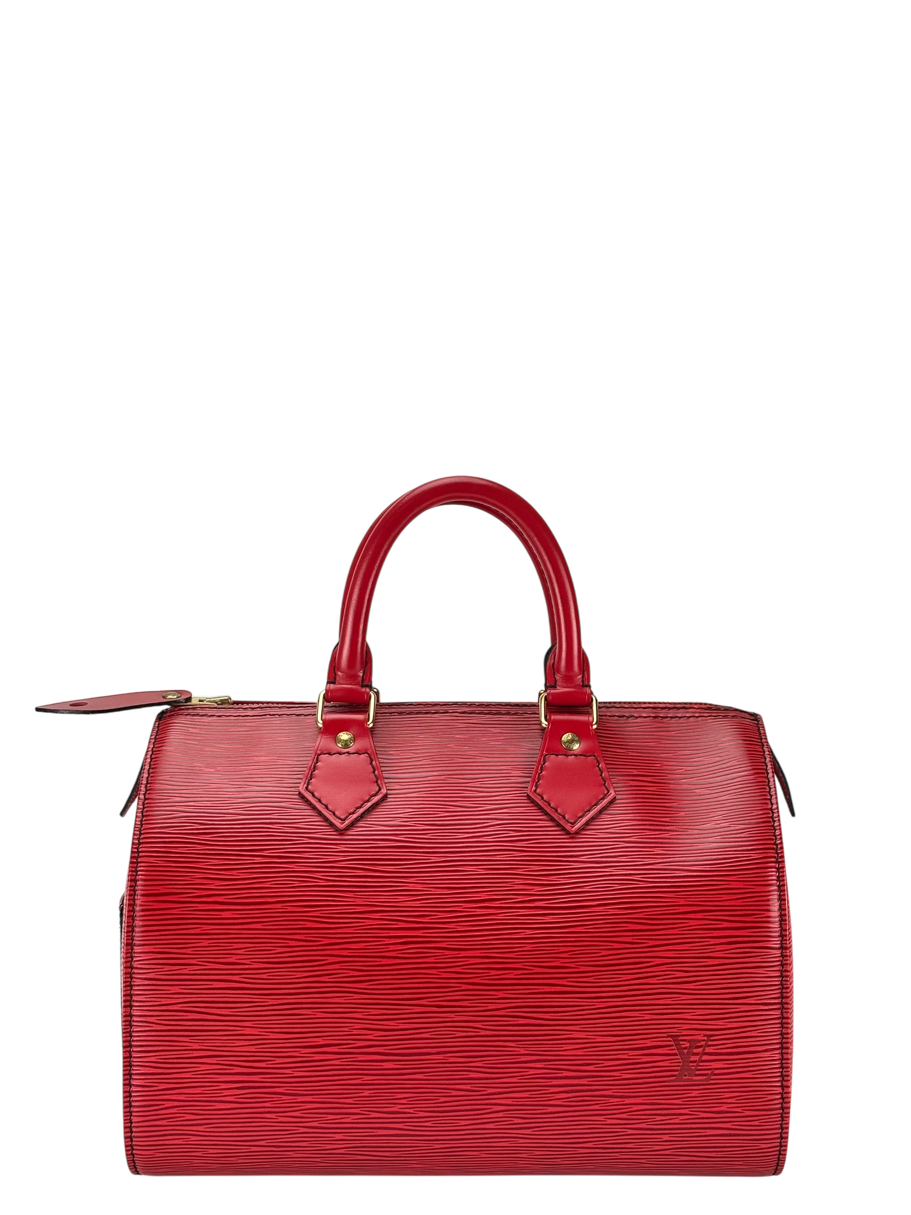 LOUIS VUITTON - Red Epi Speedy 25 Boston Bag Handbag